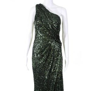 Badgley Mischka Green Sequin Constellation dress
